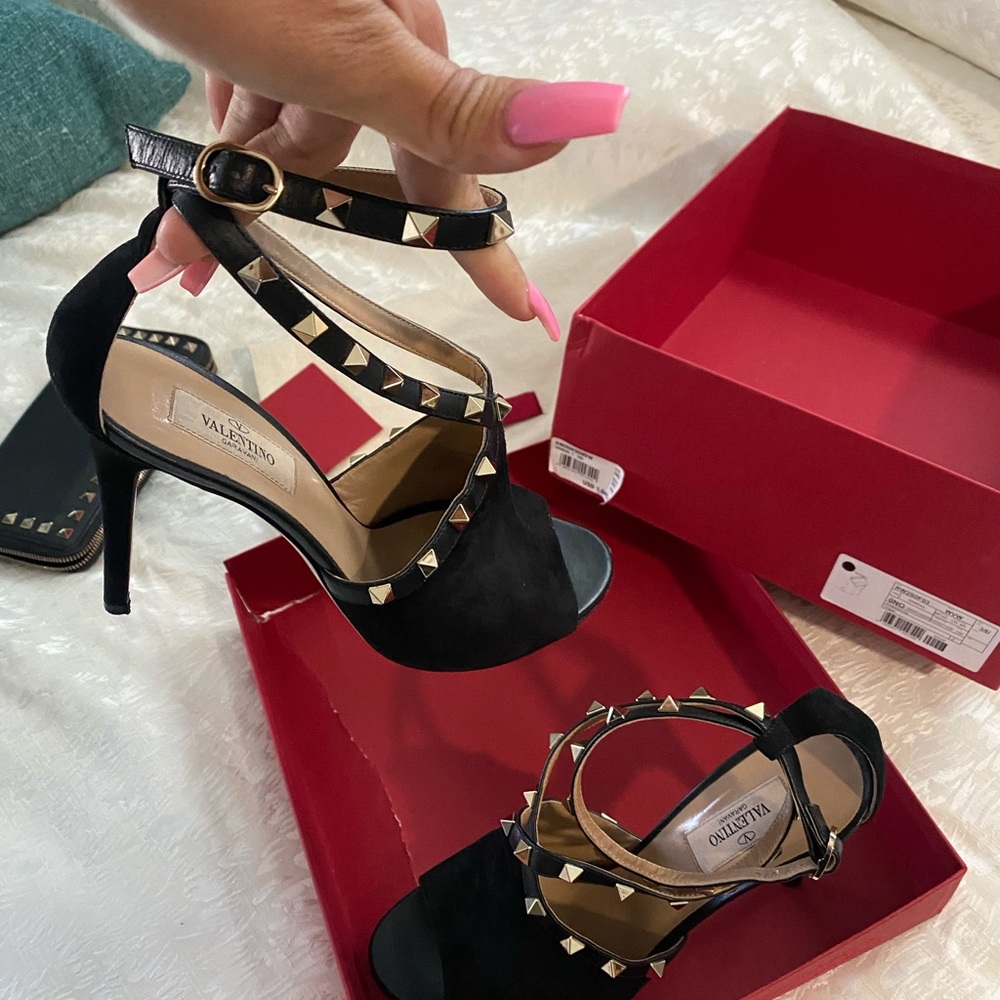 Valentino garavani suede heels